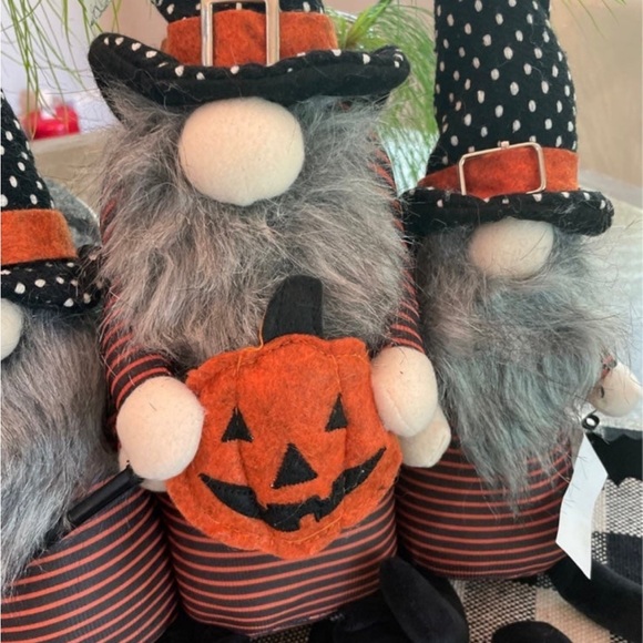 HALLOW HOME HALLOWEEN TRIO OF GNOMES - Picture 2 of 7